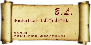 Buchalter Lóránt névjegykártya