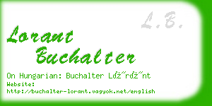 lorant buchalter business card